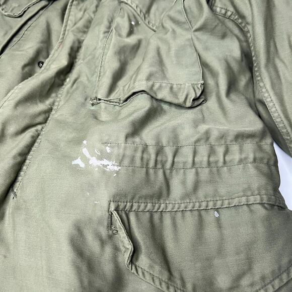 Vintage US Army M-65 Field Jacket w/ Liner Medium Regular OG-107 80s - Picture 13 of 15